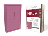  NKJV, Reference Bible, Personal Size Giant Print, Leathersoft, Pink, Red Letter Edition, Comfort Print