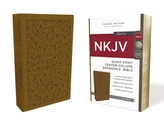  NKJV, Reference Bible, Center-Column Giant Print, Leathersoft, Tan, Red Letter Edition, Comfort Print