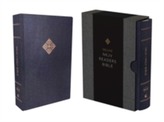  NKJV, Deluxe Reader's Bible, Cloth over Board, Blue, Comfort Print