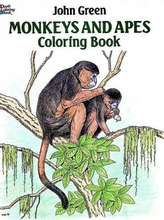  Monkeys and Apes Coloring Book