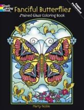  Fanciful Butterflies Stained Glass Coloring Book