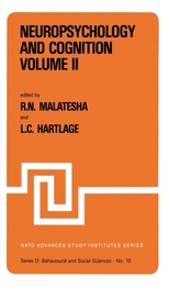  Neuropsychology and Cognition - Volume I / Volume II