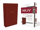  NKJV, Deluxe Reference Bible, Personal Size Giant Print, Leathersoft, Red, Red Letter Edition, Comfort Print