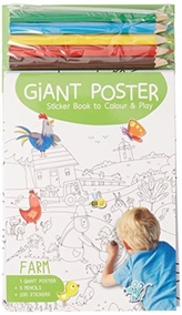  Giant Poster Colouring Book: Farm