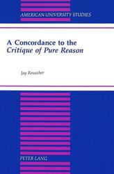 A Concordance to the Critique of Pure Reason