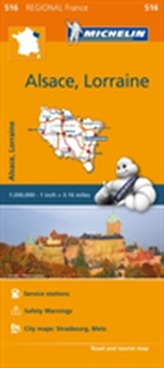  Alsace Lorraine - Michelin Regional Map 516