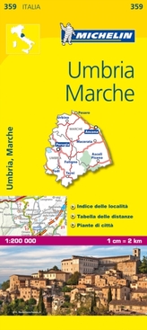  Marche & Umbria - Michelin Local Map 359