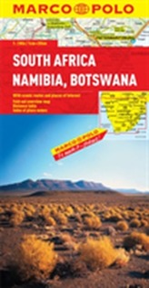  South Africa, Namibia & Botswana Map