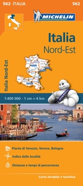  Italy Northeast - Michelin Regional Map 562