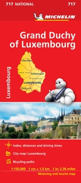  Grand Duchy of Luxembourg - Michelin National Map 717