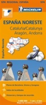  Aragon Cataluna - Michelin Regional Map 574