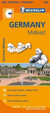  Germany Mideast - Michelin Regional Map 544