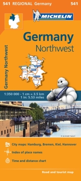  Germany Northwest - Michelin Regional Map 541