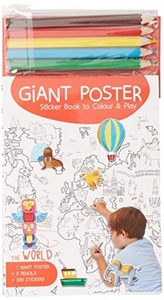  Giant Poster Colouring Book: World