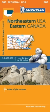  Northeastern USA, Eastern Canada - Michelin Regional Map 583