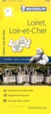  Loiret, Loir-et-Cher - Michelin Local Map 318
