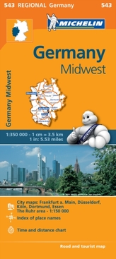  Germany Midwest - Michelin Regional Map 543