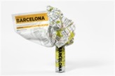  Barcelona Crumpled City Map