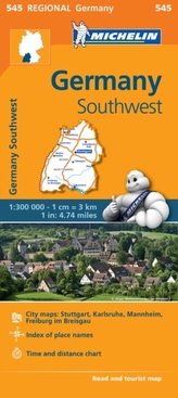  Germany Southwest - Michelin Regional Map 545