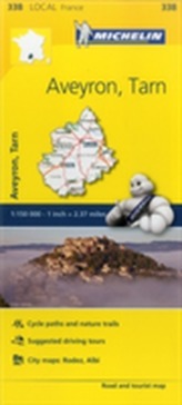 Aveyron, Tarn - Michelin Local Map 338
