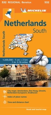  Netherlands South - Michelin Regional Map 532