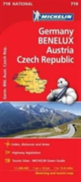  Germany, Benelux, Austria, Czech Republic - Michelin National Map 719