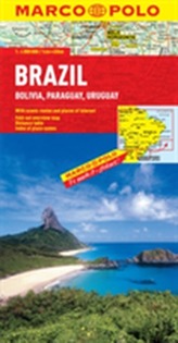  Brazil, Bolivia, Paraguay, Uruguay Marco Polo Map