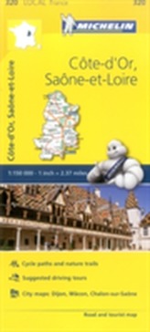  Cote-d'Or, Saone-et-Loire - Michelin Local Map 320