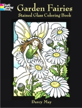  Garden Fairies Stained Glass Coloring Book