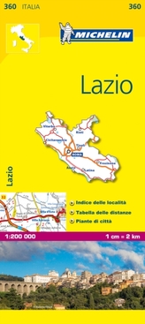  Lazio - Michelin Local Map 360