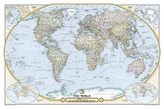  National Geographic Society 125th Anniversary World Map Tubed