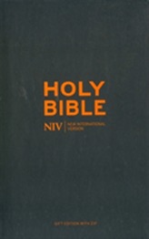  NIV Pocket Charcoal Soft-tone Bible with Zip