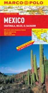  Mexico, Guatemala, Belize, El Salvador Marco Polo Map