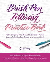  Brush Pen Lettering Practice Book