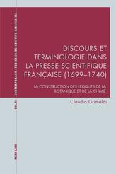  Discours et terminologie dans la presse scientifique francaise (1699-1740)