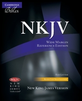 NKJV Wide Margin Reference Bible, Black Calfsplit Leather, Red Letter Text NK744:XRM