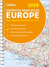  2019 Collins Essential Road Atlas Europe