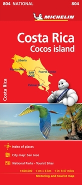  Costa Rica National Map 804