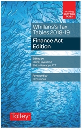  Whillans's Tax Tables 2018-19 (Finance Act edition)