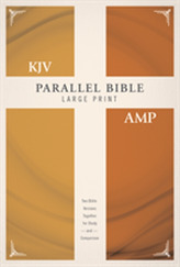  KJV, Amplified, Parallel Bible, Large Print, Hardcover, Red Letter Edition