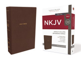  NKJV, Single-Column Reference Bible, Leathersoft, Brown, Comfort Print