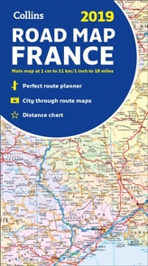  2019 Collins Map of France