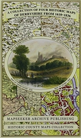  Collection of Four Historic Maps of Derbyshire from 1610-1836