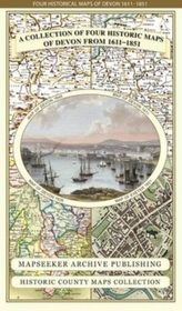 Collection of Four Historic Maps of Devon from 1611-1851
