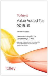  Tolley's Value Added Tax 2018-2019 (Second edition only)
