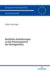  Rechtliche Anforderungen an die Preistransparenz bei Vertragsschluss