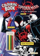  Spider-Man: Into the Spider-Verse Colouring Book with Pencils
