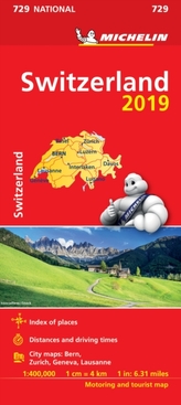 Switzerland 2019 - Michelin National Map 729