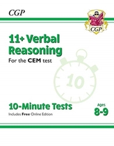  New 11+ CEM 10-Minute Tests: Verbal Reasoning - Ages 8-9 (with Online Edition)