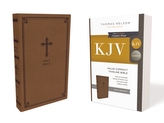 KJV, Value Thinline Bible, Compact, Leathersoft, Brown, Red Letter Edition, Comfort Print